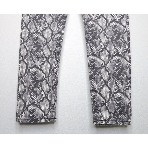 Seven7 Womens Tummy Less High Rise Skinny Jeans Neutral Snake Skin Gray Size 10 - Picture 6 of 12